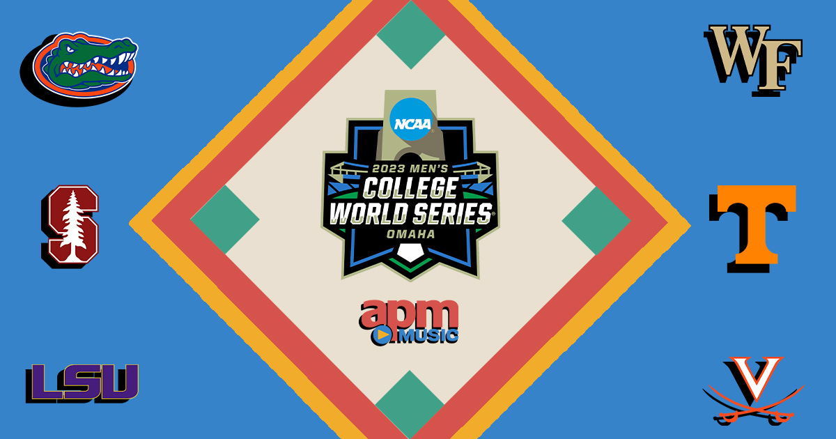 APM Sports (@apmsports) on Twitter photo Need someone to root for in the <a href="/NCAABaseball/">NCAA Baseball</a> #MCWS? Six of the eight teams are <a href="/APMMusic/">APM Music</a> partners!
Best of luck to <a href="/GatorsBB/">Florida Gators Baseball</a>, <a href="/LSUbaseball/">LSU Baseball</a>, <a href="/StanfordBSB/">Stanford Baseball</a>, <a href="/Vol_Baseball/">Tennessee Baseball</a>, <a href="/UVABaseball/">Virginia Baseball</a>, and <a href="/WakeBaseball/">Wake Forest Baseball</a> in Omaha!
#GoGators #GeauxTigers #GoStanford #GBO #GoHoos #GoDeacs Need someone to root for in the <a href="/NCAABaseball/">NCAA Baseball</a> #MCWS? Six of the eight teams are <a href="/APMMusic/">APM Music</a> partners!
Best of luck to <a href="/GatorsBB/">Florida Gators Baseball</a>, <a href="/LSUbaseball/">LSU Baseball</a>, <a href="/StanfordBSB/">Stanford Baseball</a>, <a href="/Vol_Baseball/">Tennessee Baseball</a>, <a href="/UVABaseball/">Virginia Baseball</a>, and <a href="/WakeBaseball/">Wake Forest Baseball</a> in Omaha!
#GoGators #GeauxTigers #GoStanford #GBO #GoHoos #GoDeacs