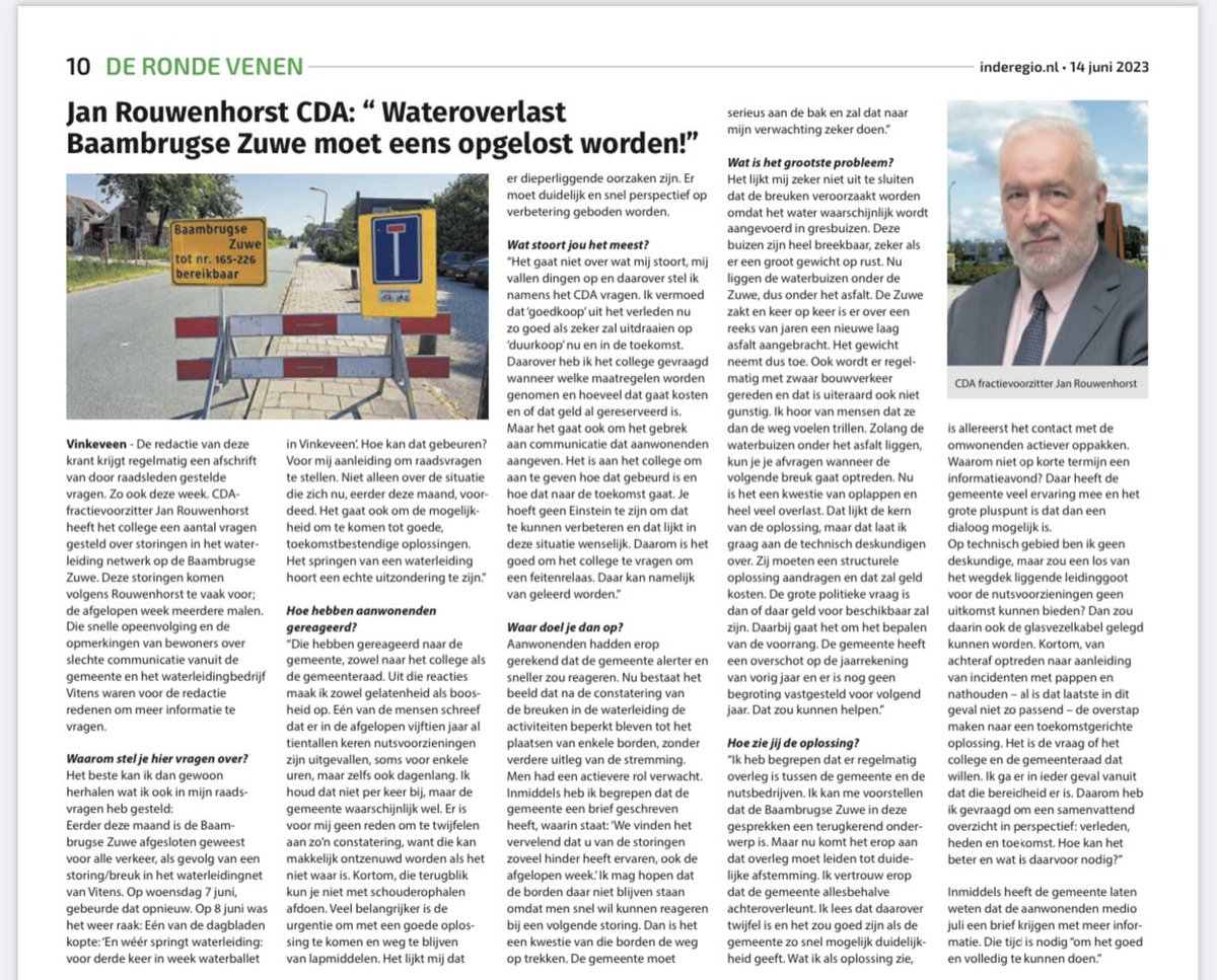 cwbrouwer's tweet image. Opnieuw prima vragen aan het #college vd @gemeentedrv van het @CDA_DRV over #wateroverlast ! Dit moet eens opgelost worden