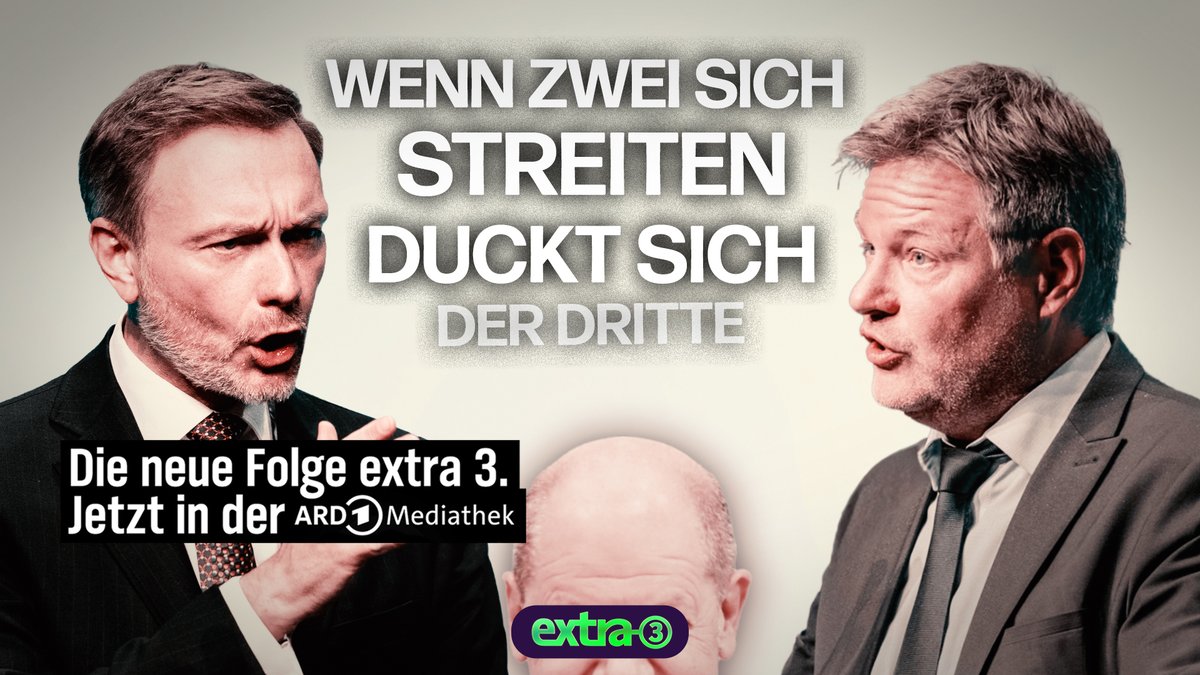 Es gibt Ärger in der Ampel-Koalition. Mal wieder. Nur der Kanzler will davon nichts hören. Das und mehr in der neuen Folge extra 3! 👉 1.ard.de/extra3_15062023