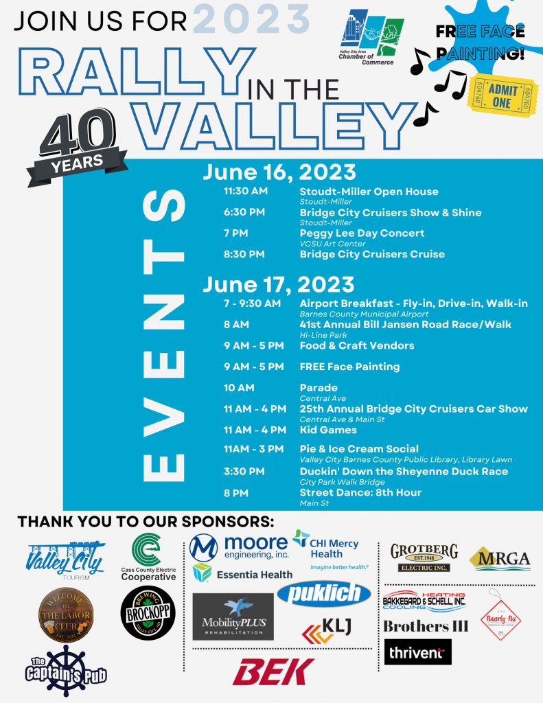 VCSaints's tweet photo. Just a reminder to everyone that this weekend is the 3rd Annual Rally in the Valley Classic at Charlie Brown Memorial Field. There'll be a lot of good baseball along with lots of events going on in Valley City as well! https://t.co/HyqIRAWplu