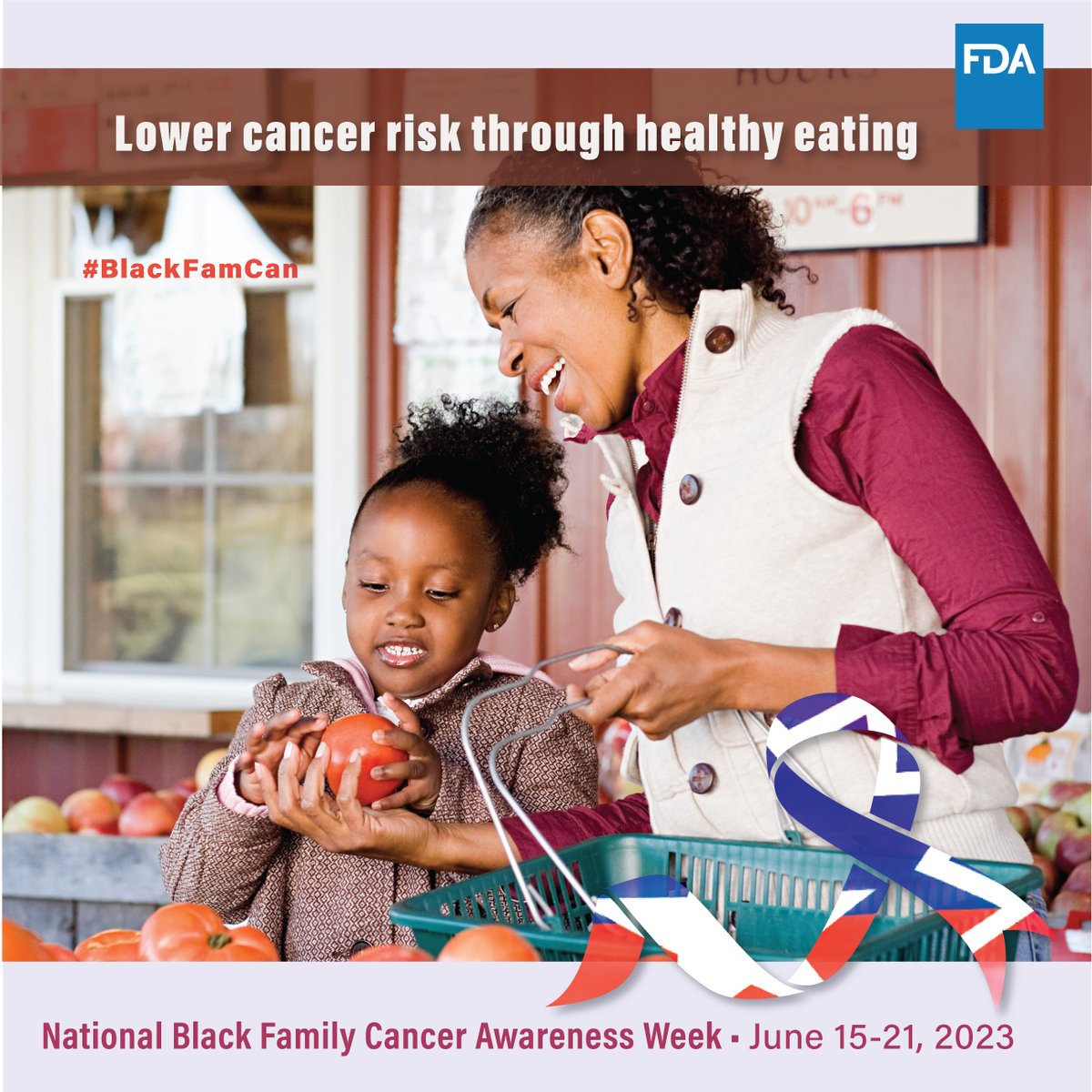 June 15-21 is National Black Family Cancer Awareness Week! Visit <a href="/FDAOncology/">FDA Oncology</a> to read about this week’s themes and how you can be involved! #BlackFamCan

fda.gov/about-fda/proj…