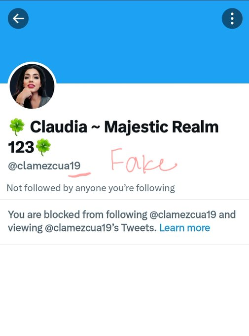 🍀 Claudia ~ Majestic Realm 123 🍀 On Twitter Fake Account Clamezcua19