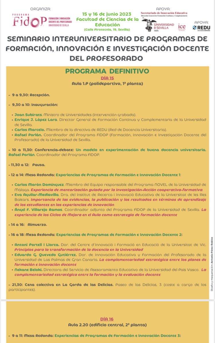antoniportell's tweet photo. @SoniaSeijas @NekaneBeloki @unisevilla @FIDOP_US Teixint ponts, amb més confluències que divergències, en l’aposta compartida per totes les universitats presents adreçada a la transformació de la docència universitària 👍

@uvic_cife @uvic_ucc @Red_REDU #MDAD @ANECAinfo @UniversidadGob @aqucatalunya @CUFIE_UDC @ice_upv @upvehu https://t.co/xQoCnkVsTh