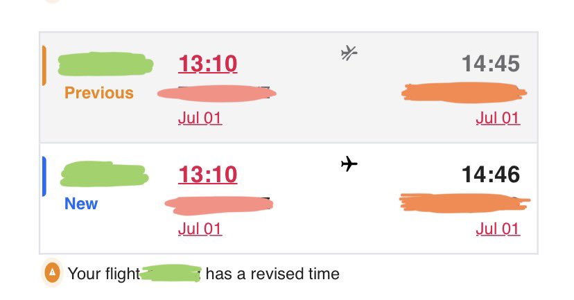 woke up to an email with the subject line URGENT! FLIGHT DELAYED [ACTION REQUIRED] [RIGHT NOW] and found out that my flight was to be delayed by exactly one minute