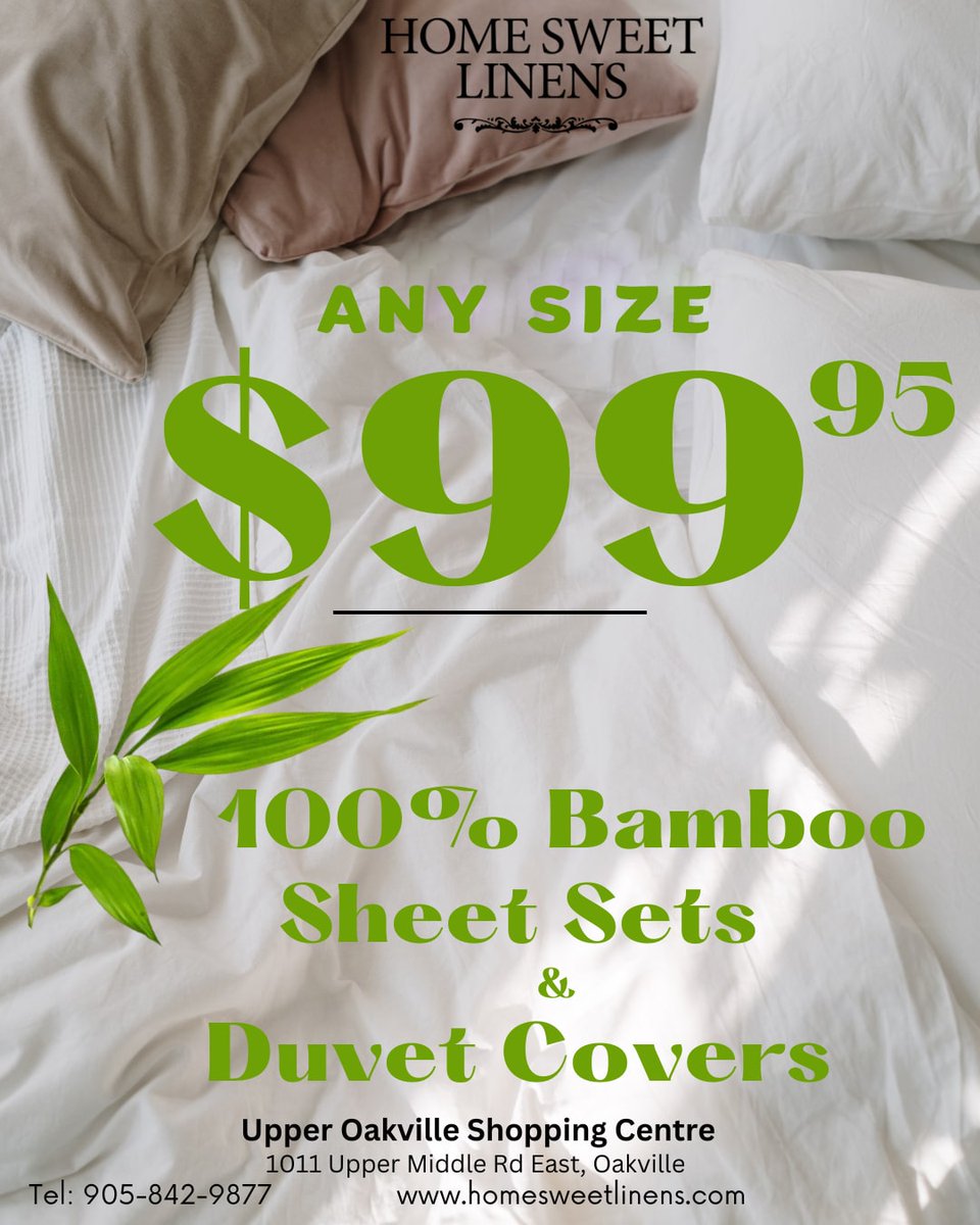 Hurry Sale Ends Sunday June 18th - Bamboo Sheets &amp; Duvet Covers - Any Size $99.95 - mailchi.mp/477836ec8be7/b…