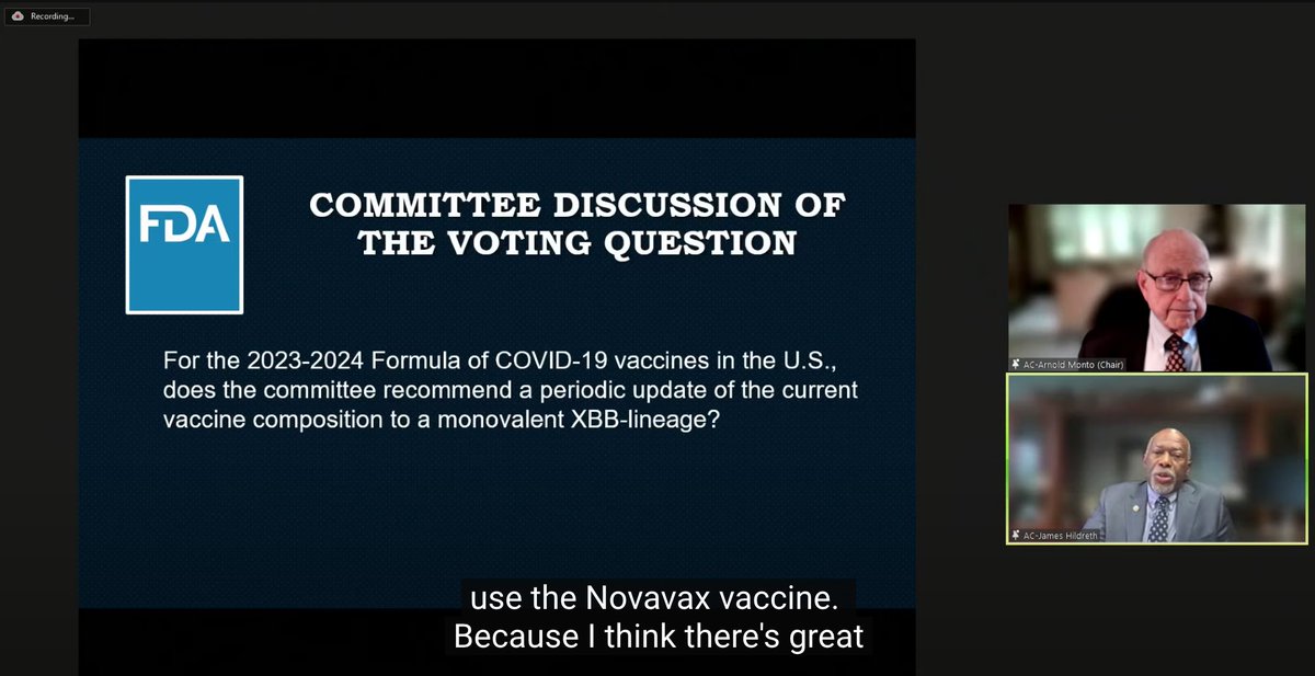 Dr. James Hildreth #VRBPAC member, 'I'm also concerned that we remove any barriers to people choosing to use the Novavax vaccine... those who had mRNA vaccine should have access to Novavax if they choose to do so.' 💯 @US_FDA