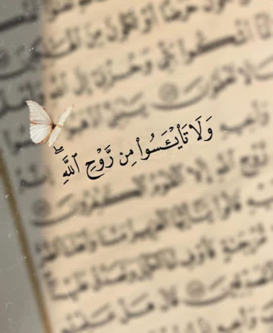 وَلَا تَيْأَسُوا مِن رَّوْحِ اللَّهِ🤎