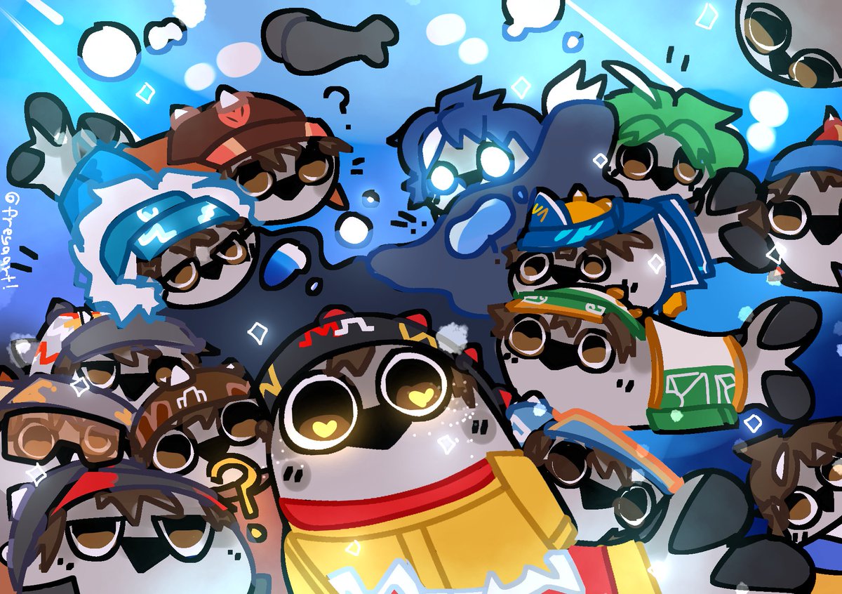 ffryaa's tweet image. #boboiboy #Sacabambaspis #eep 

You went to the aquarium and found a aquarium thats empty, realizing that theres a whole family that suddenly shows up when you went near it!

Thank you everyone who made the fish ver of some fusion/elemental. Really helped me!