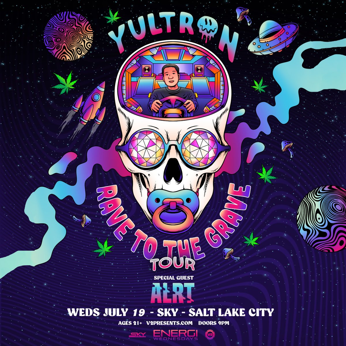 MASVMusicGroup's tweet photo. #NEWSUPPORT Check it out @ALRTMUSIC is coming with @yultron to the Salt Lake City stop of his 'Rave to the Grave' tour! 🚀 https://t.co/KeUSJRrxfB