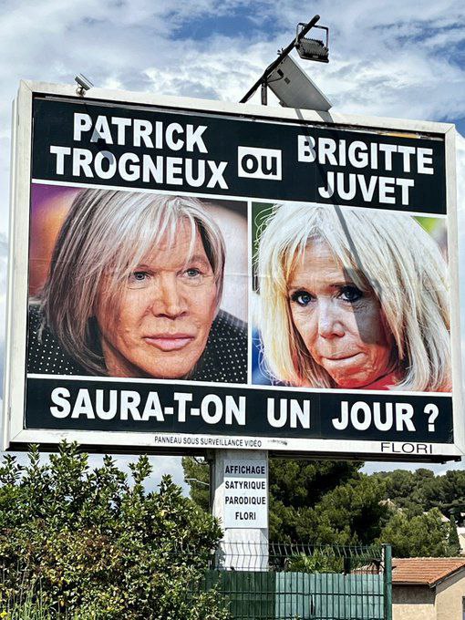 Le publicitaire Jean-Michel Flori a visé Brigitte Macron avec une nouvelle campagne d'affichage. 😂

➡️ Telegram : t.me/KimJongUnique