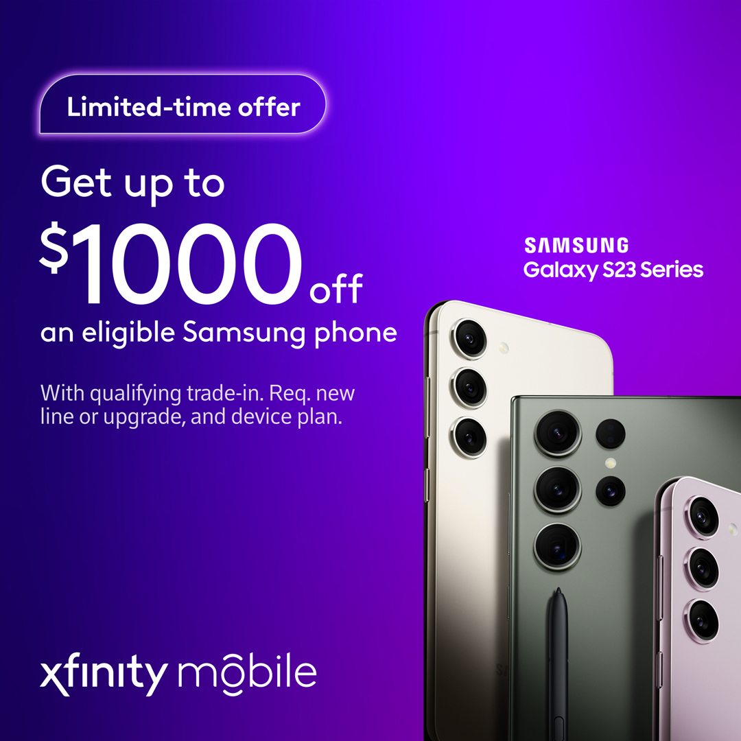 Samsung Galaxy S23 Ultra from Xfinity Mobile in Lavender