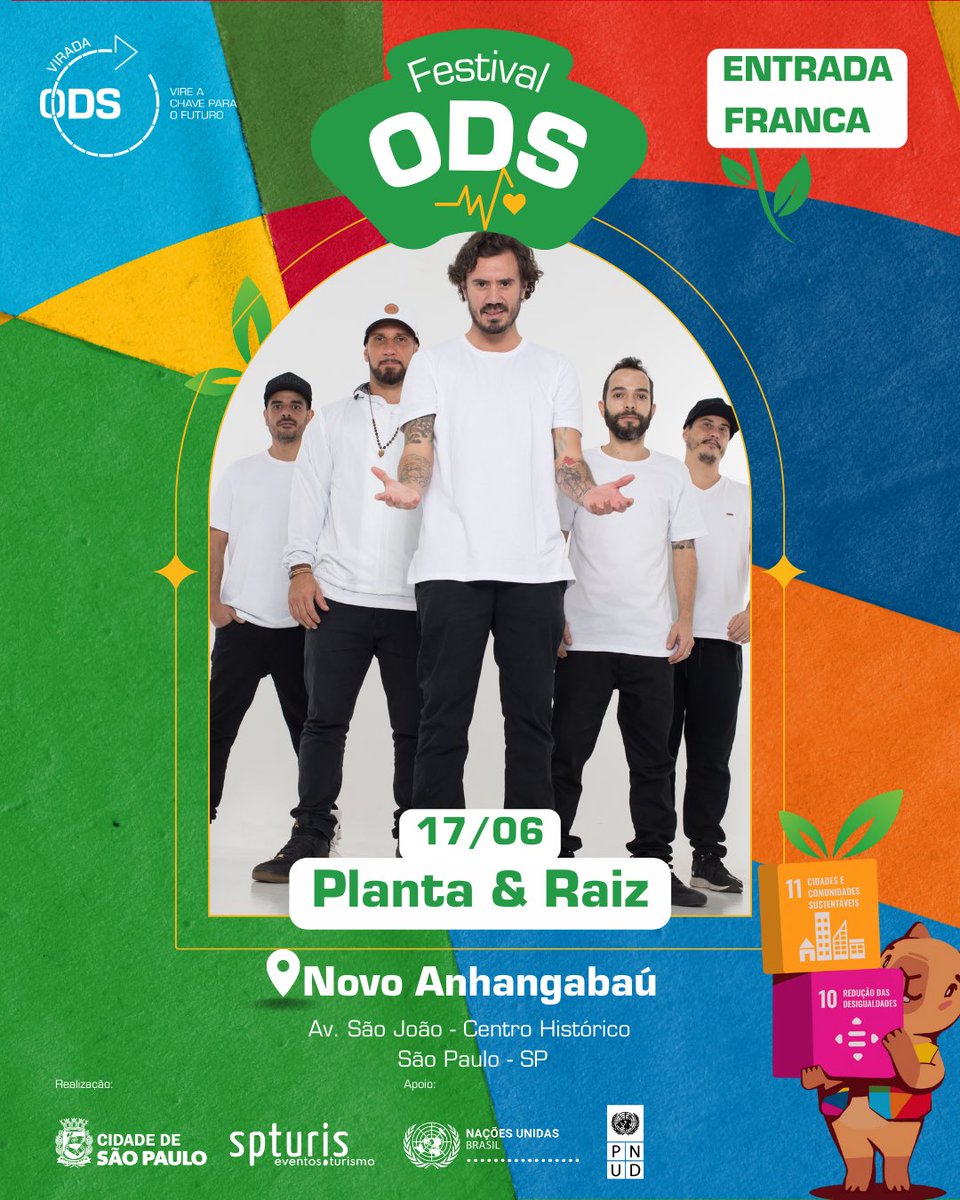 viradaods's tweet photo. Vem chegando que tem mais uma atração te esperando! 😍
No dia 17/06, no Palco da Virada ODS, Planta &amp; Raiz e Olodum são alguns dos artistas convidados da vez. https://t.co/FtGeAHbACJ