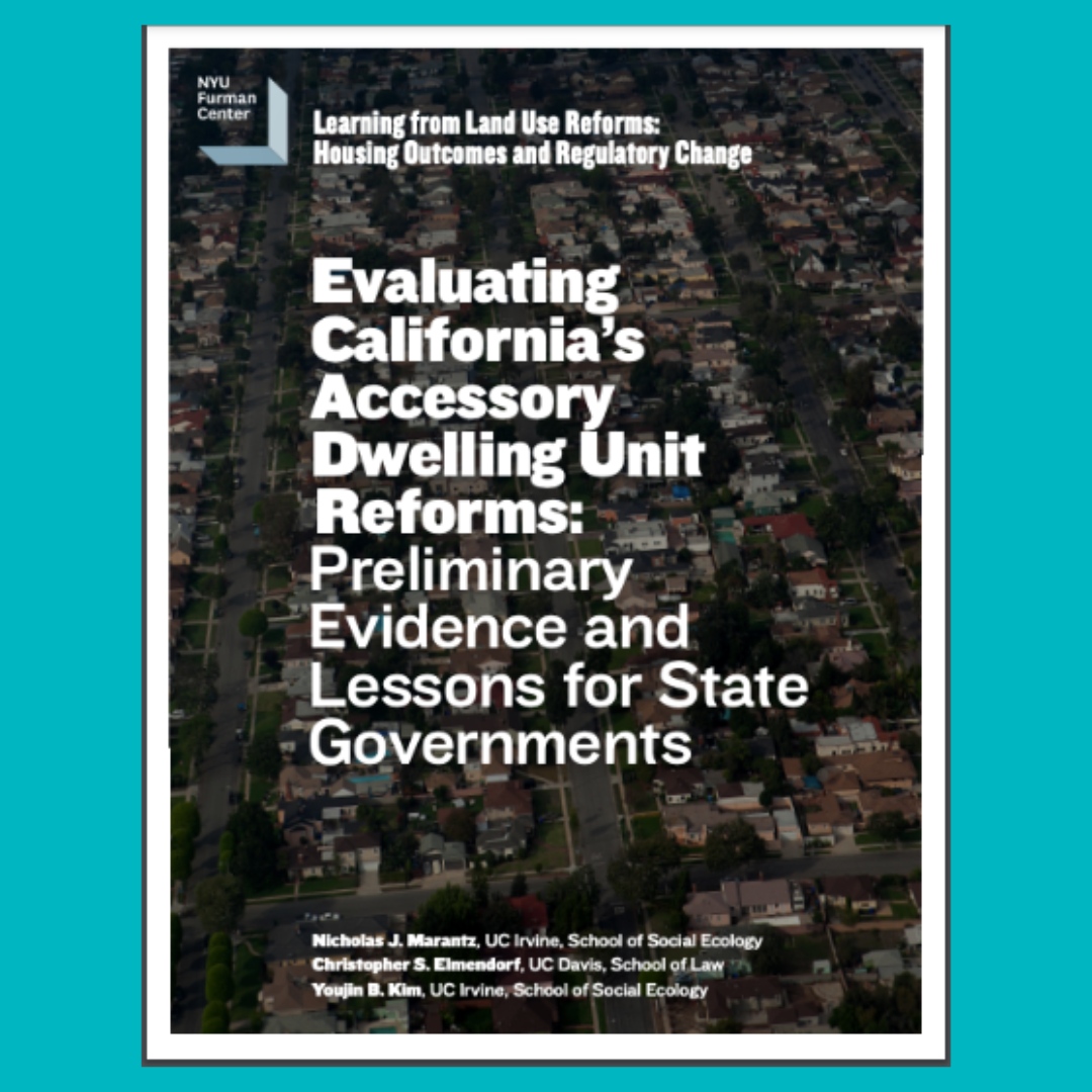 NYU Furman Center report confirms California reforms have unlocked ADUs' potential to ameliorate the housing crisis

Read the full report here: furmancenter.org/files/Evaluati…
.
#ADUs #MiddleHousing #MissingMiddle #NYU Furman Center