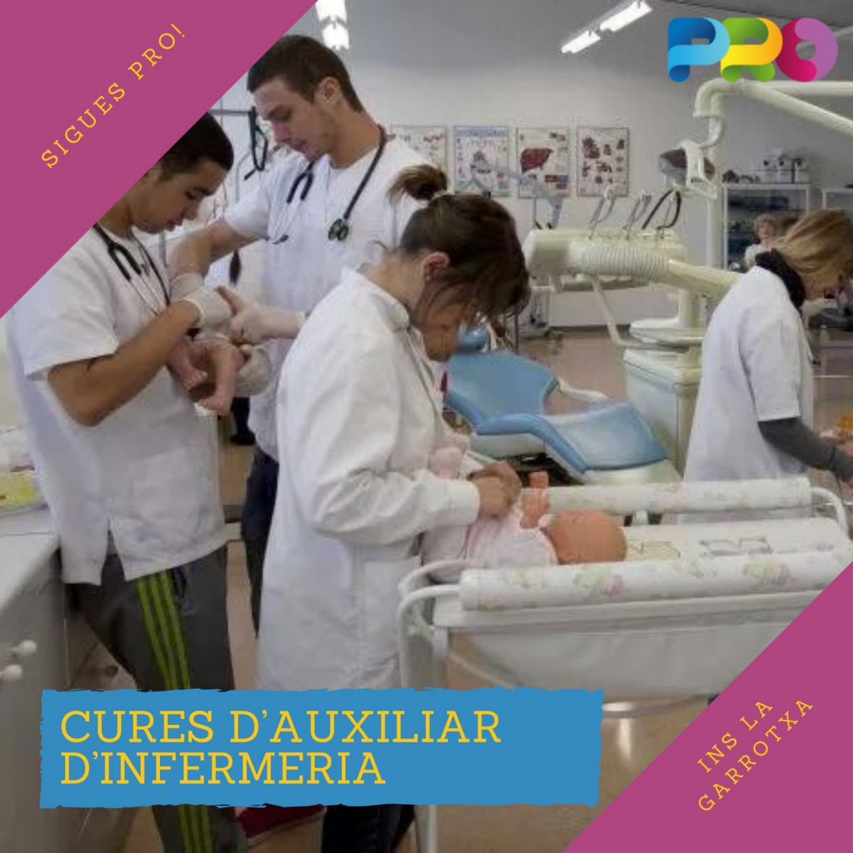 GarrotxaPro's tweet photo. 🔎 Cures d’auxiliar d’infermeria
🏥💉🧑⚕️Àrea Temàtica: Sanitat
🎓Tipologia: (CFGM) Formació professional Grau Mitjà
🏫Centre: INS La Garrotxa
⏳Horari: Matins o tardes
🔗 https://t.co/qb5jKqoaPM
➕🔗#GarrotxaPRO: https://t.co/eOqa1JbGpA https://t.co/BvRVduVYhq