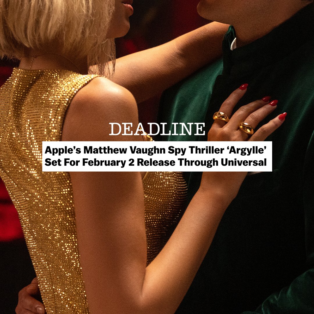 The secret’s out. Universal Pictures will release star-studded spy adventure “Argylle” worldwide theatrically February 2, 2024 in partnership with Apple Original Films and MARV.