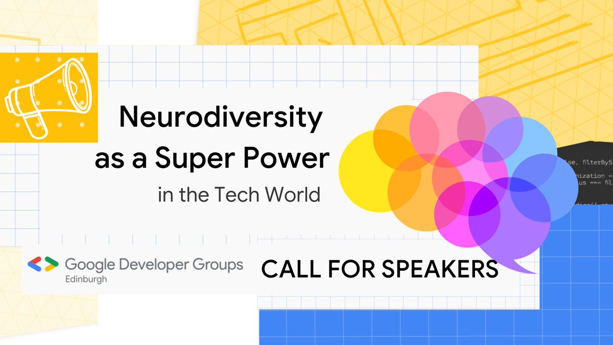 edinburgh_GDG's tweet image. 📢 Calling all neurodivergent tech superheroes and allies! 🌟

🎙️ We are assembling a lineup of passionate speakers to share their stories, insights, groundbreaking research and innovative ideas!

🗓️ Submit your proposal by July 10: sessionize.com/neurodiversity… 

#NeurodiversityInTech