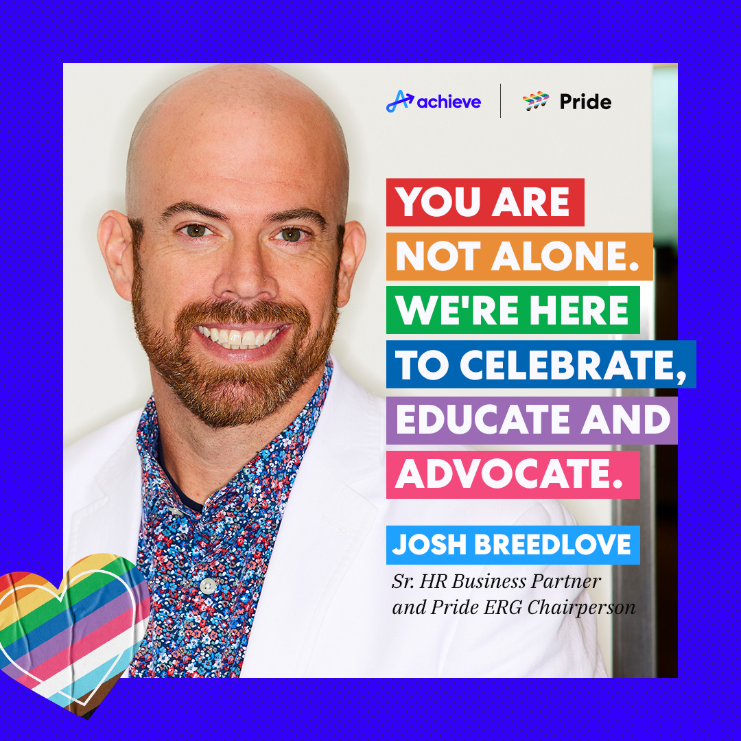 No one should have to go through their journey alone 🫶 Our Pride Employee Resource Group is a safe space for all to feel heard, understood and welcomed. How do you help others feel like they belong? #weareachieve #pridemonth #pride365 #pridecelebration #prideatwork #workculture