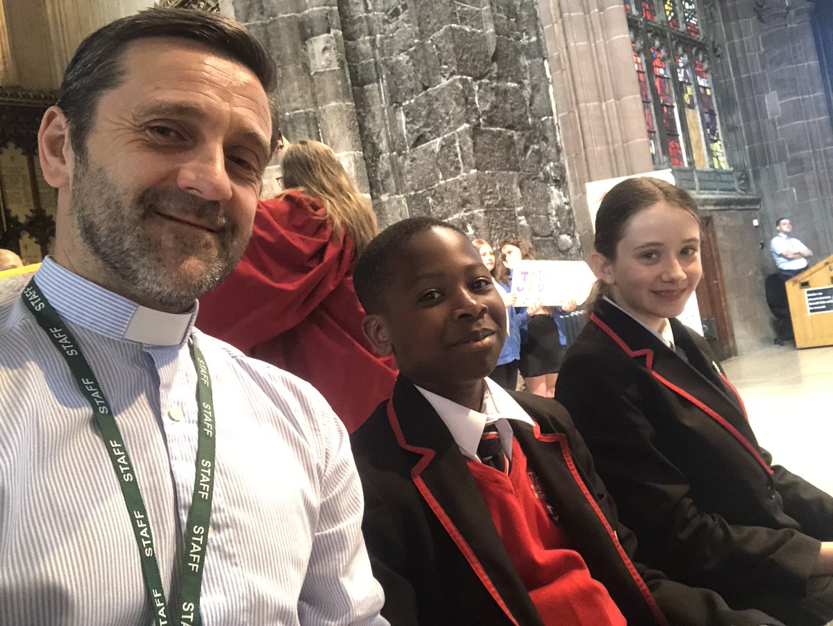TrinityHighChap's tweet image. Lovely to hear these students speak thoughtfully about their experiences in high school at the end of Y7, giving wisdom and advice to Y6s from CE primaries in the Manchester Diocese. Well done 👏👏👏 Thanks to @DbeManchester for a great service