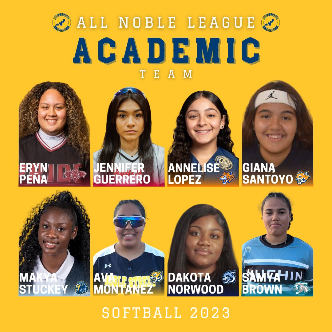 BeNobleLeague's tweet photo. ⚾ SOFTBALL ACCOLADES ⚾
Congratulations to the 2023 All-Academic Team for Softball!
—
¡Felicitaciones al Equipo Todo-Académico de Softbol 2023!
#competetolearn https://t.co/GUcd7T4OPO