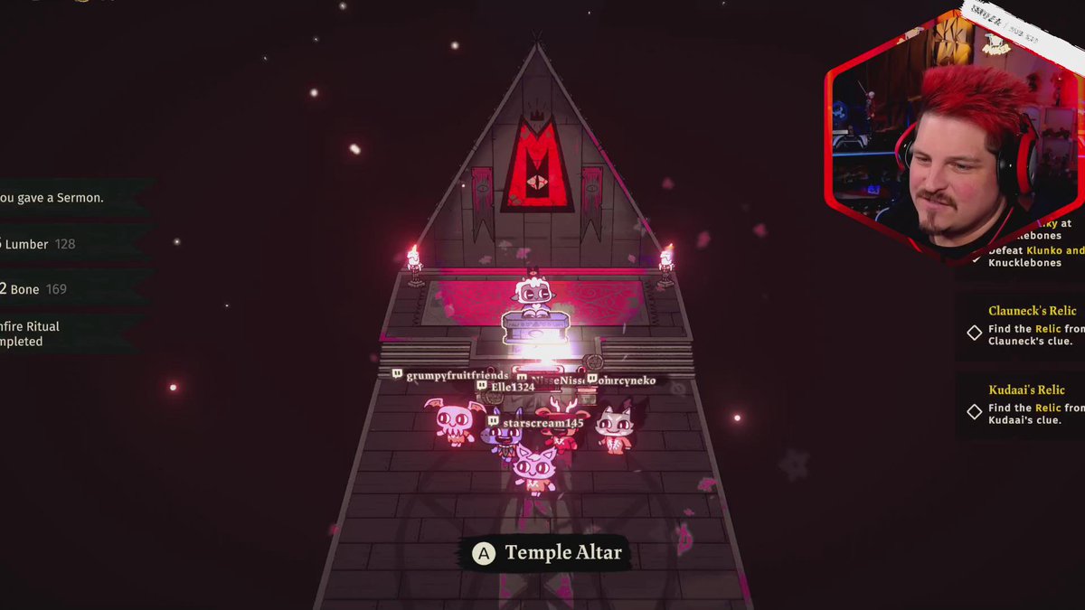TheOnlyRyann's tweet photo. Still Twitch streaming Cult of the Lamb! Come join the fun! [04:00] https://t.co/NXdeDVcjXF https://t.co/GgHI5sOgxH