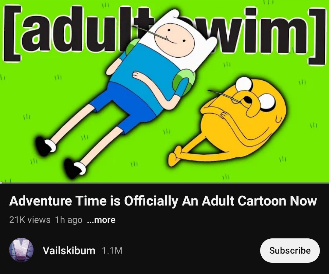 It's not even gonna on adult swim TF