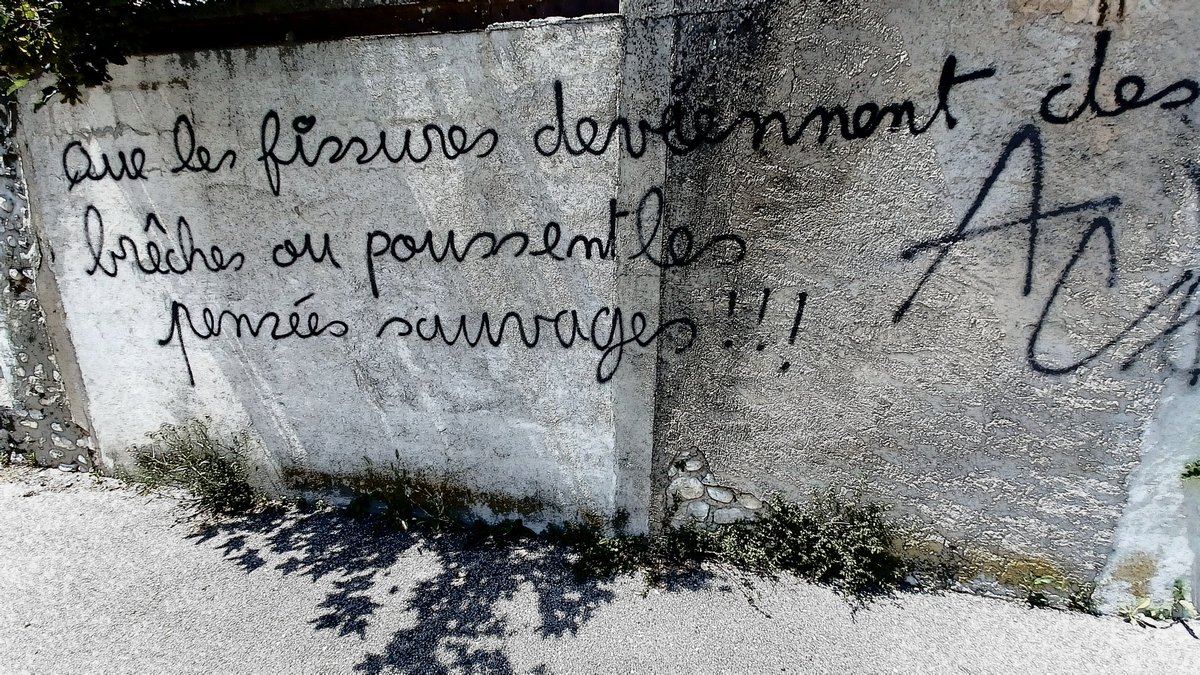 Sometimes graffiti can be a message for a better future.