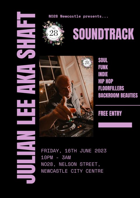 thisisshaft's tweet photo. DJing at my favourite venue tomorrow (Friday) night.  See you at No28 from 10-3. @No28ncl https://t.co/xtQphNIxoX