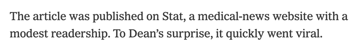 JoshWein's tweet image. A weird shot to take at @statnews in this otherwise great NYTimes Magazine piece nytimes.com/2023/06/15/mag…