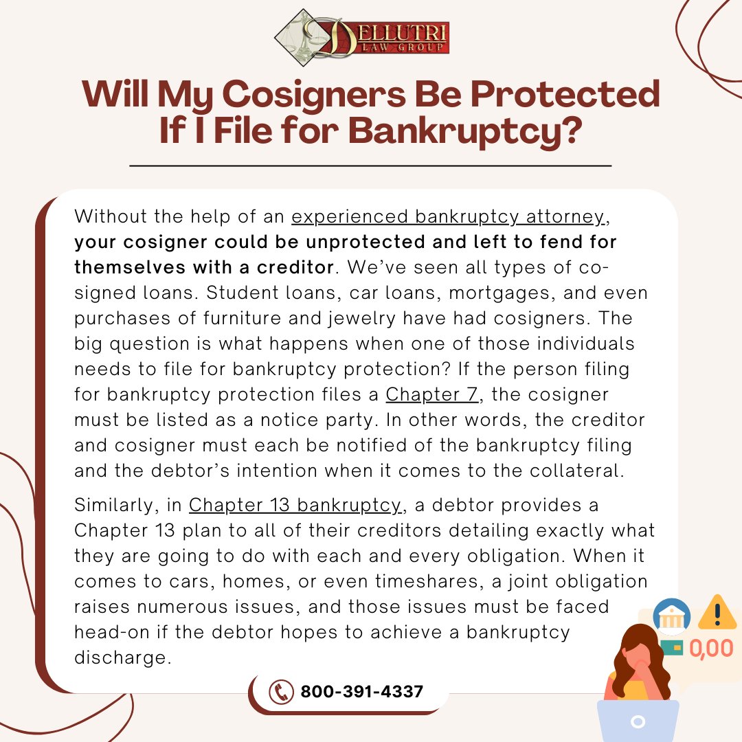 ____
Dellutri Law Group
888-970-9885
DellutriLawGroup.com

#DellutriLawGroup #DLG #DLGCares #NotYourAverageLawFirm #DellutriDifference #AttorneyLife #LawFirm #FLlawyer #Bankruptcy #BankruptcyAttorney #Cosigner #Creditor #Loan #Loans #StudentLoan #Mortgage #CarLoan
