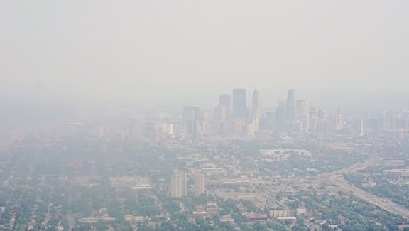 andwerth's tweet photo. This is why climate action matters so much!  Yesterday's air here in the upper Midwest was so bad it was equivalent to smoking 6 cigarettes a day!  At 6PM on June 14th, the Twin Cities had an AQI of 196 and was officially the worst air of any city in the world https://t.co/w5kx56su19