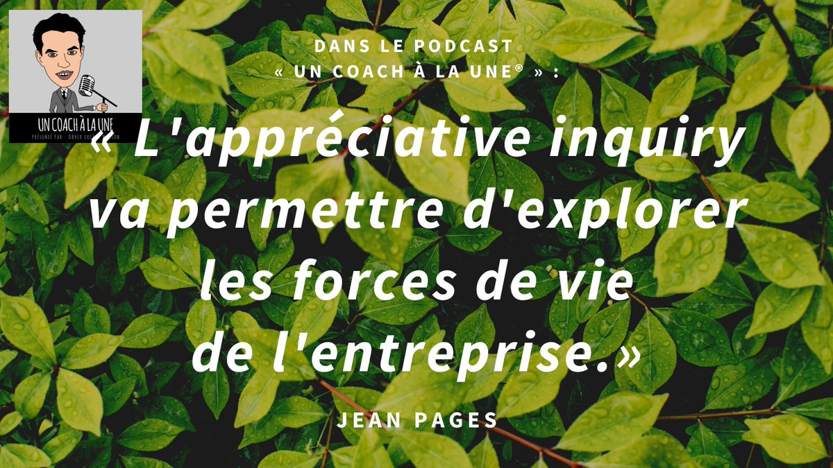 Dans le 25ème épisode du podcast « Un Coach À La Une® », le coach et superviseur Jean PAGES répond à nos questions sur l’approche de l’appréciative Inquiry.

Écoutez l'épisode : tinyurl.com/UCALU25JP

#LeMédiaDesCoachs #Coaching #coach #supervision