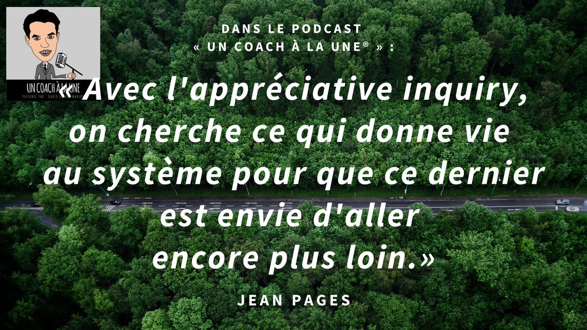 Dans le 25ème épisode du podcast « Un Coach À La Une® », le coach et superviseur Jean PAGES répond à nos questions sur l’approche de l’appréciative Inquiry.

Écoutez l'épisode : tinyurl.com/UCALU25JP

#LeMédiaDesCoachs #Coaching #coach #supervision