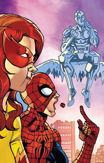 _Spiderman's tweet photo. So today…

1. Finally find time to hang with my amazing friends.
2. Still have to get our hero on.
3. Celebrate saving East Village with lunch together.
4. Spend rest of day picking up broken pieces of Iceman after his boyfriend dumped him by text. 

#SuperHeroLife https://t.co/FA8GBUunrG