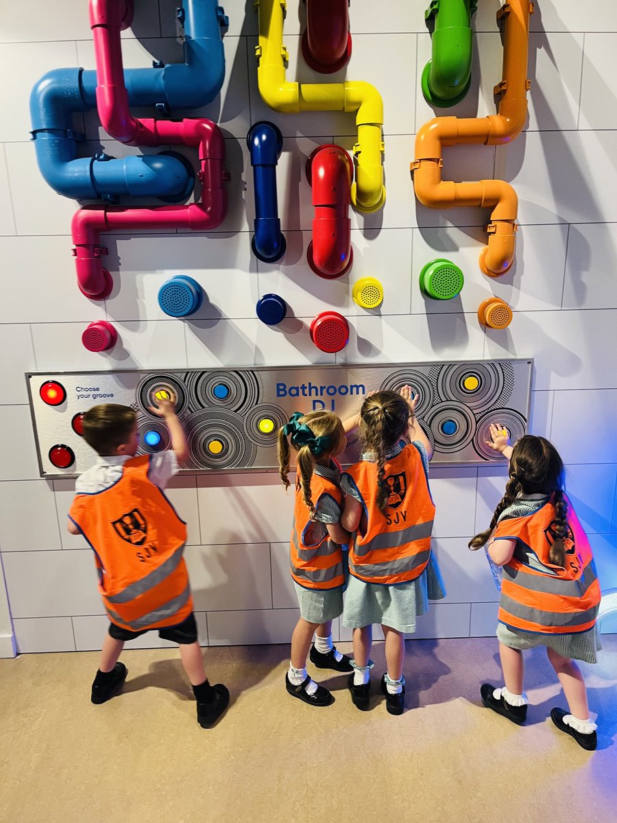 sjvblackpool's tweet photo. Making music as a Bathroom DJ 🎵 We won’t say what bathroom noises we heard!!! 💨 #SJVRDH #SJVMusic #SJVScience https://t.co/Q8T48HNh00