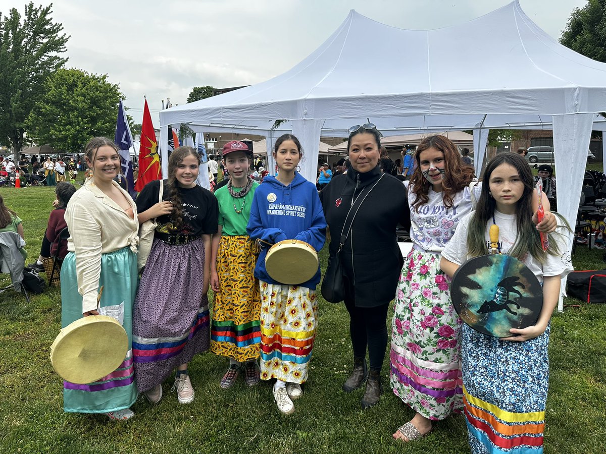 Attended my first Powwow today at Kapapamahchakwew - Wandering Spirit School. 

What a beautiful experience full of celebration, culture, learning and making new friends. 

Beautiful ribbon dresses. 

#indigenousculture #support #everychildmatters