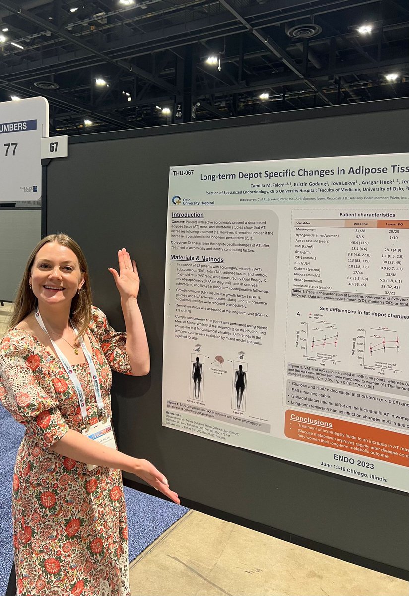 Data from our group on #acromegaly #bodycomposition #fat presented at #ENDO2023 @TheEndoSociety @UniOslo_MED @Oslounivsykehus