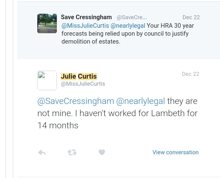 gamecounsel's tweet photo. While we're focused on the wrongness of lying - #Cressingham Gardens took Lambeth to court in 2016. #Lambeth won after disclosing a last minute bombshell report. The 'author' denied she'd prepared it. Too late. Did someone lie? https://t.co/B3c7CmOgqh