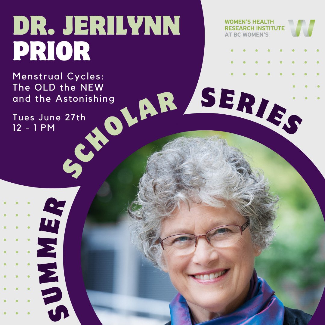 Women's Health Research Institute (@womensresearch) on Twitter photo Tune into the first session of the <a href="/WomensResearch/">Women's Health Research Institute</a> Summar Scholar Series on Tues June 27th from 12 - 1 PM, featuring a presentation from Dr. Jerilynn Prior. Register now: eventbrite.ca/e/whri-summer-… Tune into the first session of the <a href="/WomensResearch/">Women's Health Research Institute</a> Summar Scholar Series on Tues June 27th from 12 - 1 PM, featuring a presentation from Dr. Jerilynn Prior. Register now: eventbrite.ca/e/whri-summer-…