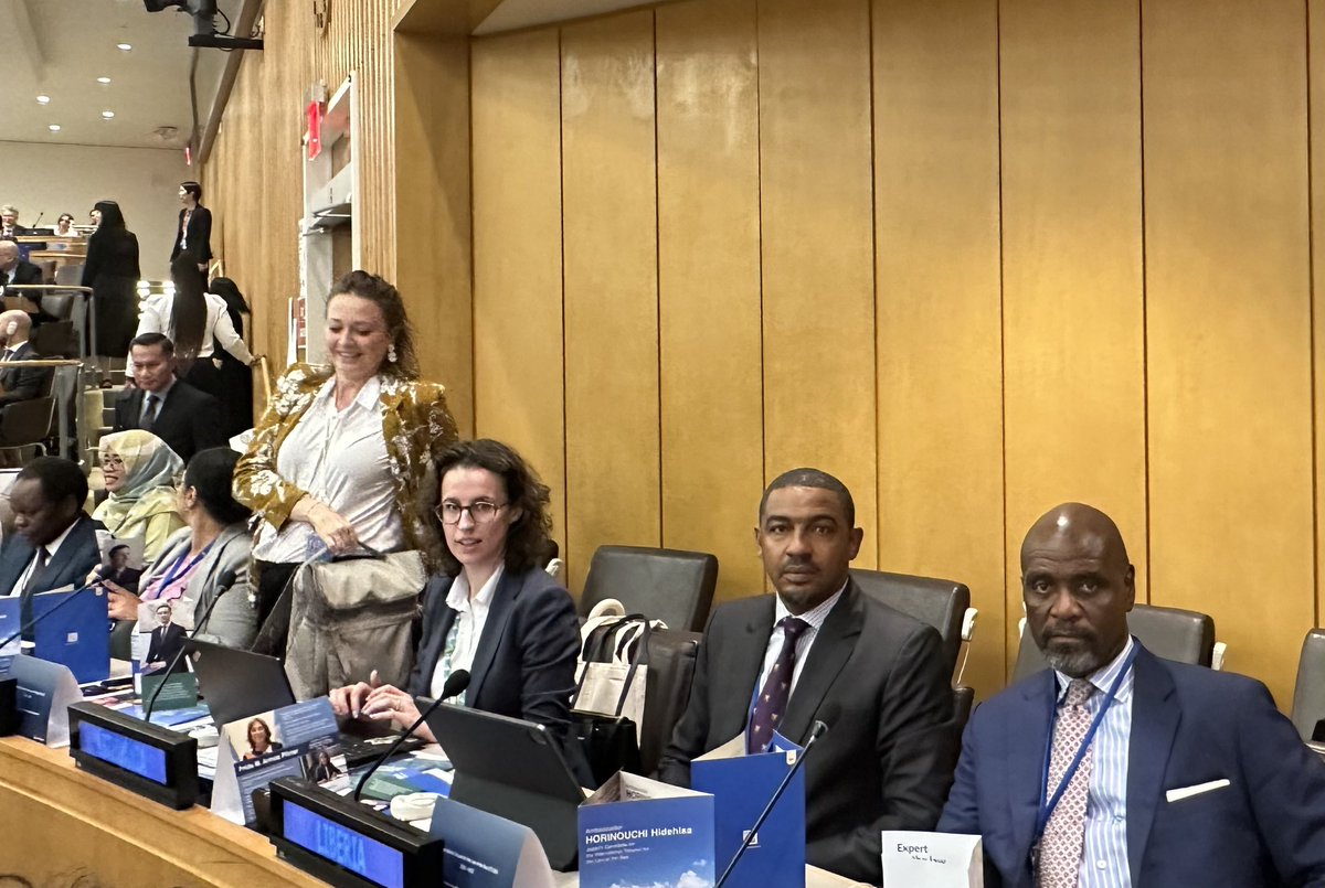 Liberia UN Mission (@libmissionun) on Twitter photo Liberia’s delegation participates in 33rd Session of States Parties to the UN Convention on the Law of the Sea (UNCLOS). <a href="/LibAmbUN/">Ambassador Sarah Safyn Fyneah</a> Liberia’s delegation participates in 33rd Session of States Parties to the UN Convention on the Law of the Sea (UNCLOS). <a href="/LibAmbUN/">Ambassador Sarah Safyn Fyneah</a>