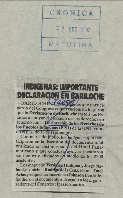 Entre los archivos de la biblioteca, encontramos este recorte del 2007 sobre la lucha Mapuche.

¿Cuánto cambió la situación desde entonces?   

fuente: catalogo.bn.gov.ar