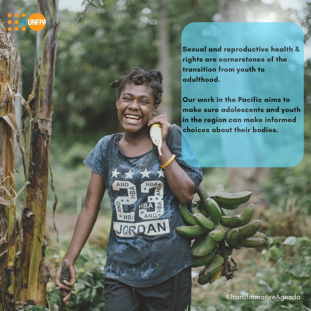 UNFPAPacific's tweet photo. What's making you smile today? For us, it’s that all 6 of our #TransformativeAgenda countries now have youth-friendly health guidelines. This matters! Young people need to feel safe & comfortable talking about sexual and reproductive health issues + asking for assistance. @dfat https://t.co/DTMLhDVyWO