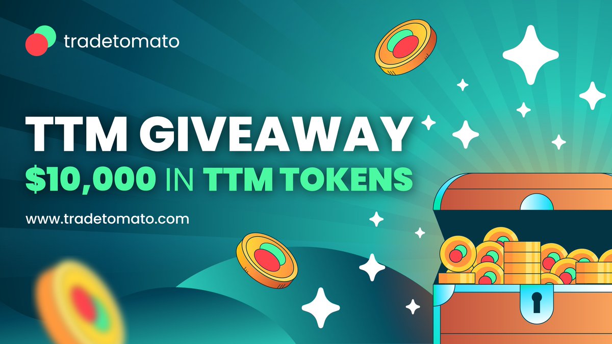 🎉 Tradetomato $10,000 Giveaway Campaign! 🎉

🏆 Top 50 referrers can win up to $750 worth of #TTM.

🎁 750 random winners will receive $10 worth of #TTM.

📅 Winners will be announced on August 1st.

Enter Campaign 👉 bit.ly/3XdLgzY

#Tradetomato #Giveaway #Crypto