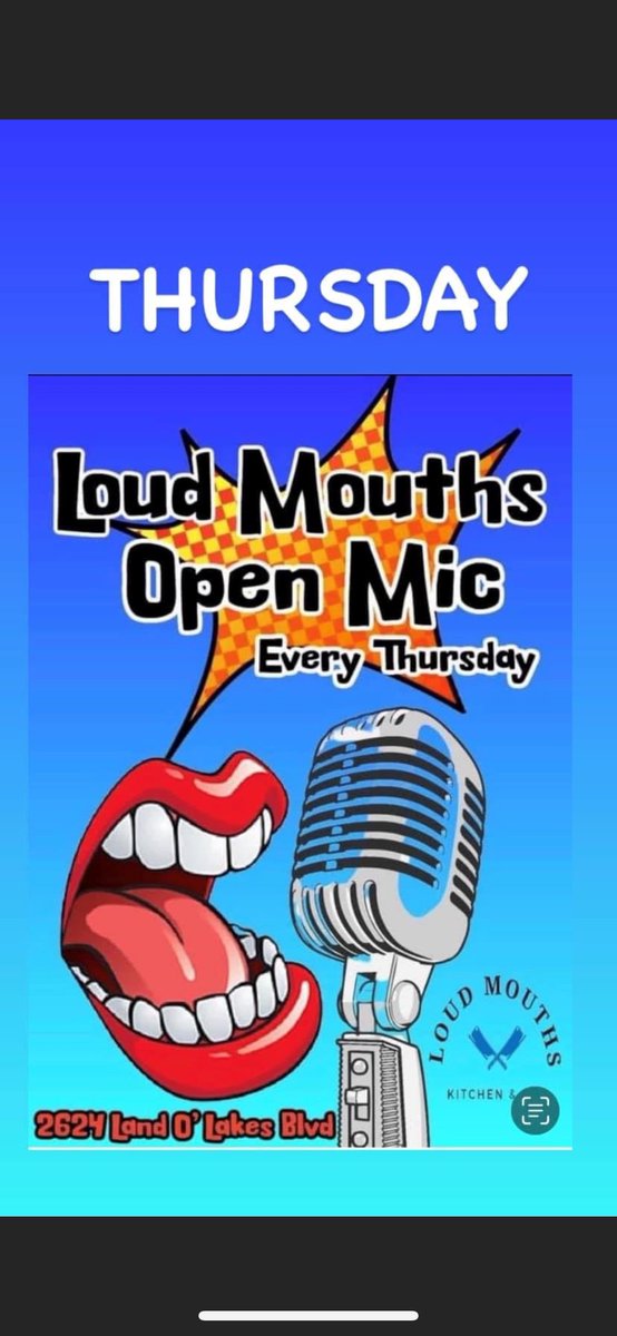 Things to do… OPEN MIC at LOUDMOUTHS 
#thingstodo #OpenMic #Loudmouths #SupportLocalMusic
How Can I help? #Stacythehomegirl #FloridaHome #LandOLakes #Lutz #Realtor #TampaBay #realestate #Homesforsale #Homebuyer #Homeseller #waterfront #LakePadgett #golfcoursehomes #beachfront