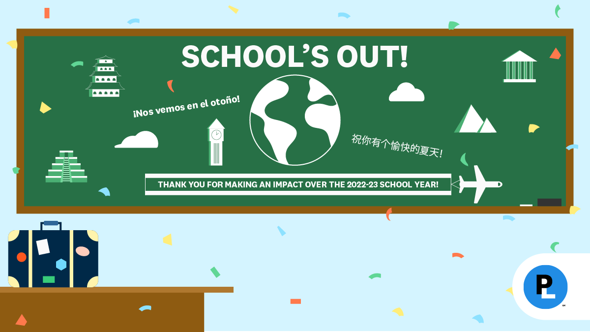 ParticipateLrng's tweet photo. As summer break begins, we want to express our gratitude to all teachers in the Participate Learning Network! Your dedication to #UnitingOurWorld through global learning during the past school year has made a profound impact on students' lives. Wishing you a relaxing summer! ☀️🌍 https://t.co/INSm1GAwrR