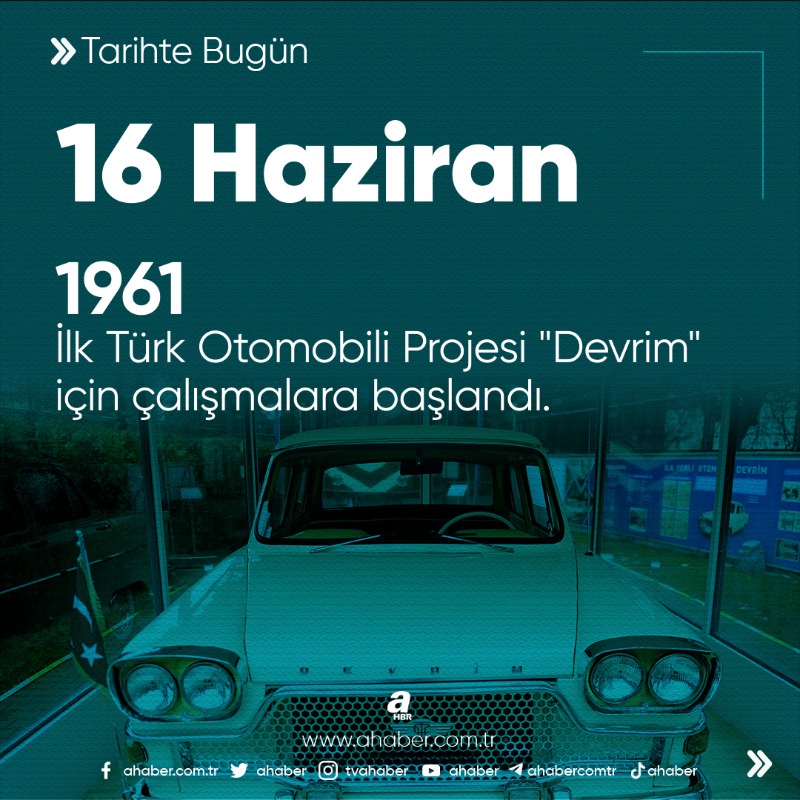 ahaber's tweet photo. Bugün 16 Haziran 2023

#TarihteBugün