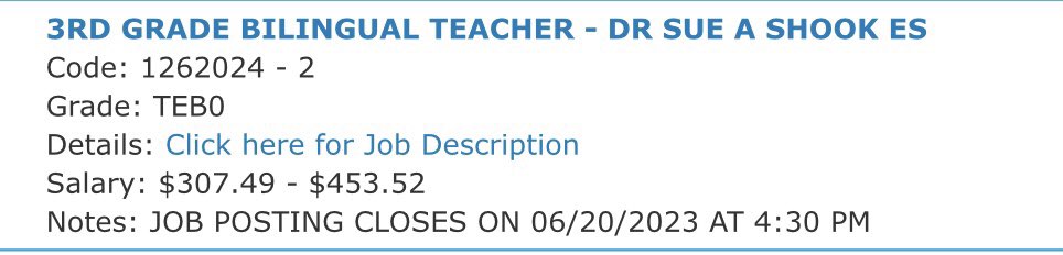 If you would like to join us at Shook! Apply here for a third grade bilingual position🐍 

my.sisd.net/public_apps/jo… 

#ShookEmpowers #TeamSISD