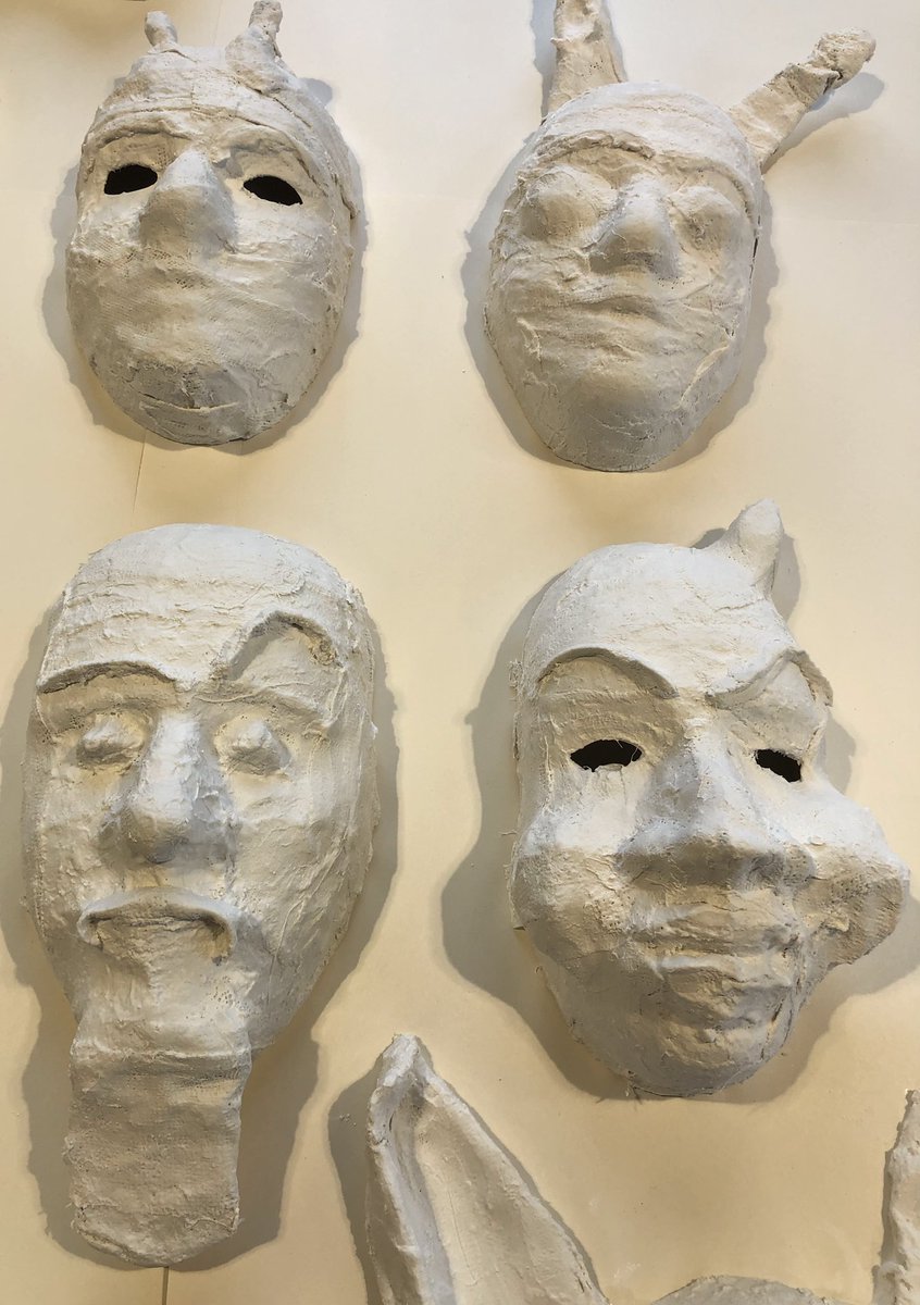 MaidaValeArt's tweet photo. #MaidaValeSchool #MaidaValeArt #MaidaValeYear7 7S started the first stage of their #modroc #mask based on a combination of #Gargoyles and #Grotesques self-portraits. We learnt how to create a relief effect. https://t.co/78VT2ibNGO