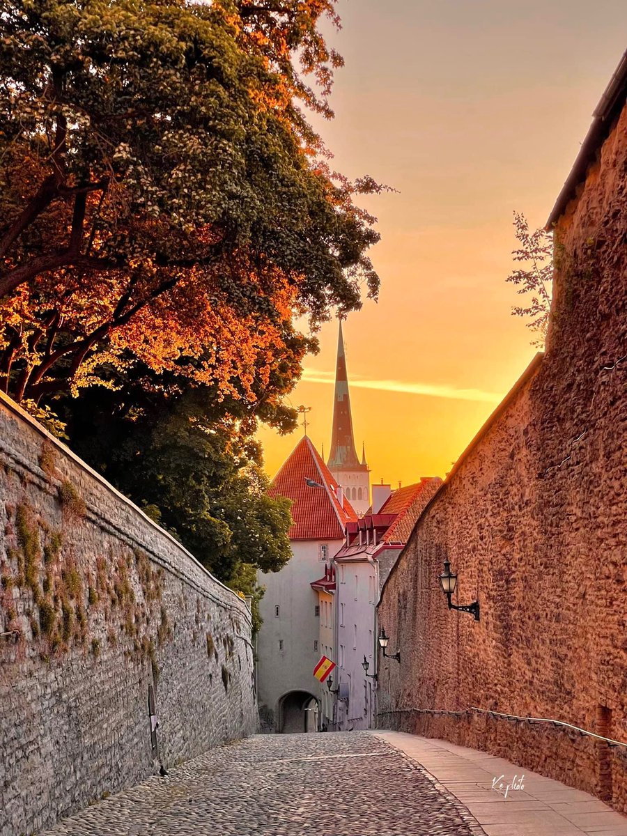 Sunrise in medieval Tallinn 🇪🇪 around 04.00 AM. Photo by Michael Huang. #UnescoWorldHeritage