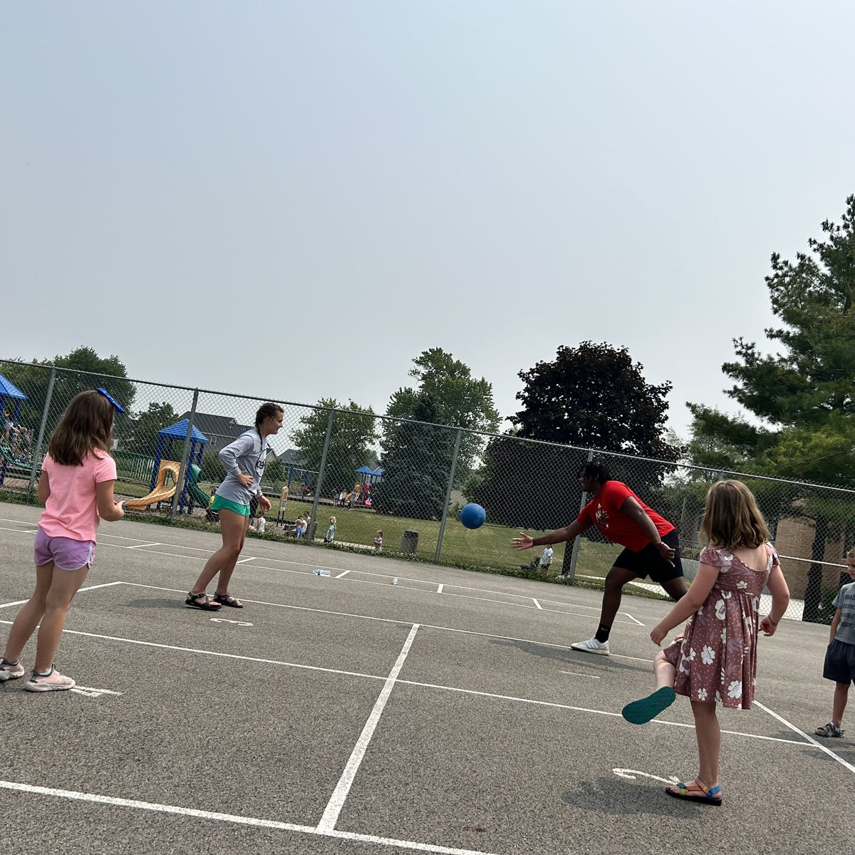 NIU_Football's tweet photo. Great time playing with the @SYC427 OSCAR pups today. Surprise, surprise… we were the last ones off the playground! #BackFlipBackFlip #theHardWay https://t.co/PXx7hVLz2B