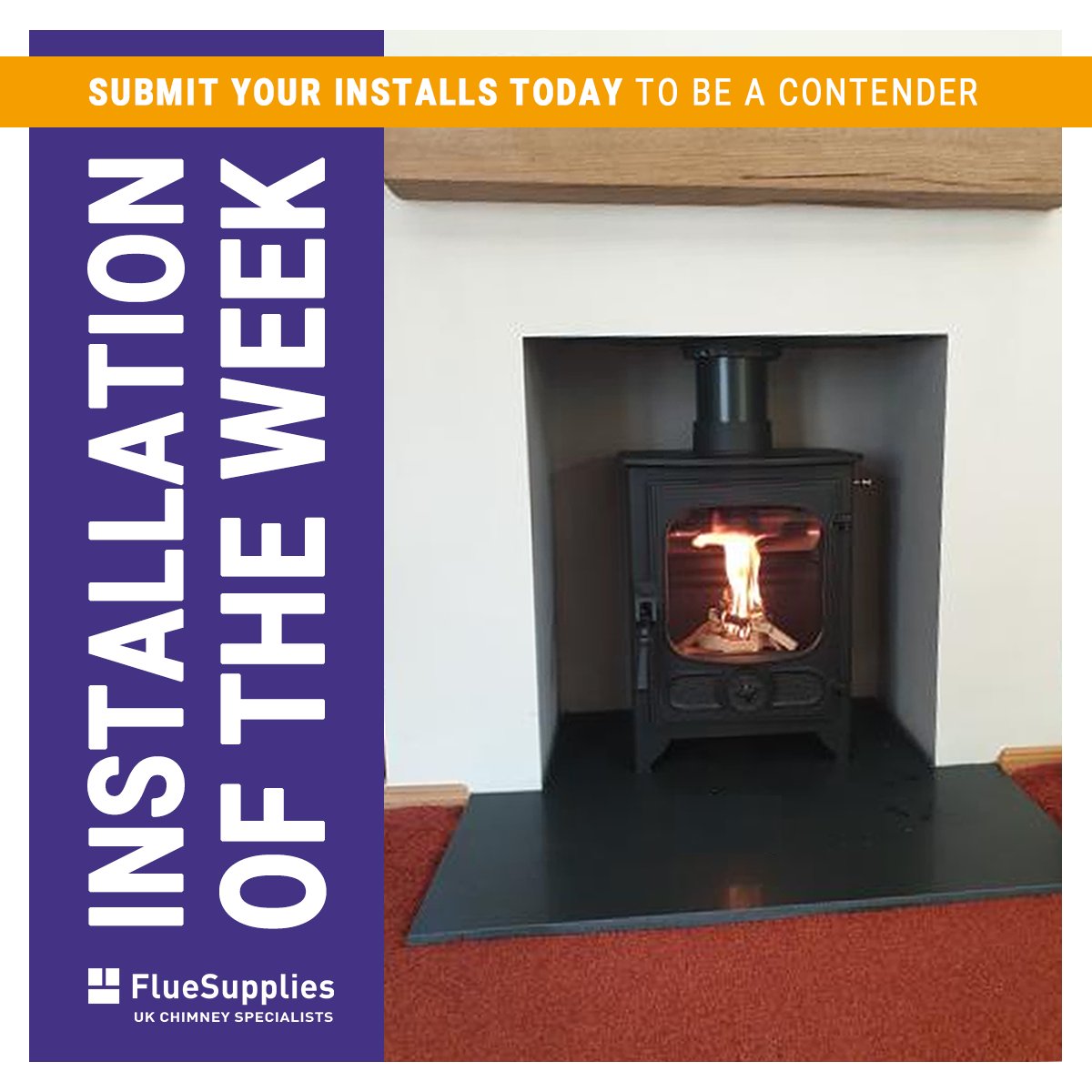 FlueSupplies's tweet photo. We're excited to announce the winning #installoftheweek is by Oxon Stoves, as always installed with our #ultraflex flue liner 🏆 For a chance of being featured next week, send us your install photos/videos by DM! #woodburningstove #flueliner #flue #madeinuk #stoveinstallation https://t.co/1qNEX8juUy